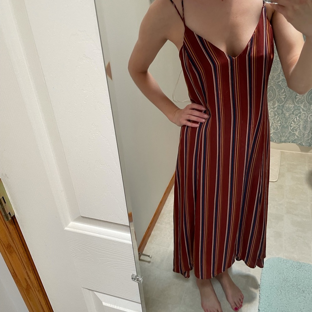 NWT Red Striped Dry Goods Dress